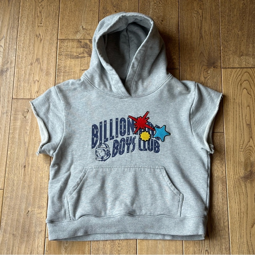 Billionaire Boys Club Gray Cut Off Sleeves Hoodie size 9/10